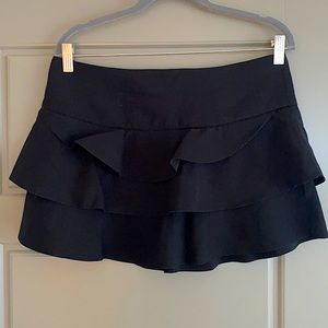 ZARA Black Ruffle Skirt